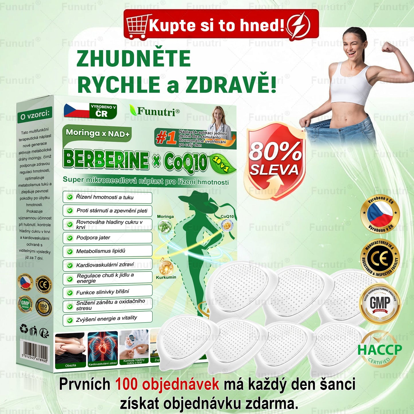 Oficiální obchod pro ČR • Funutri® 10 v 1 nano mikrojehličková náplast pro podporu metabolismu