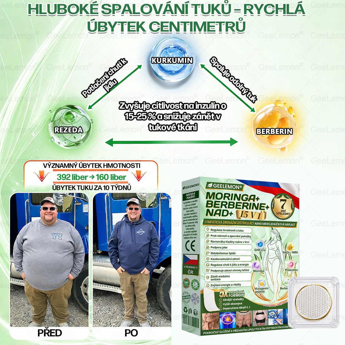 𝐆𝐞𝑒𝑙𝑒𝐦𝐨𝐧® 👩‍⚕️ Glum𝐚𝐬𝐞tide 8 v 1 – Zeštíhlující nano mikrojihlový náplas(Pouze jednou denně, viditelné změny již za 7 dní)  Určeno pro osoby s obezitou, diabetem, spánkovou apnoe.-js5142