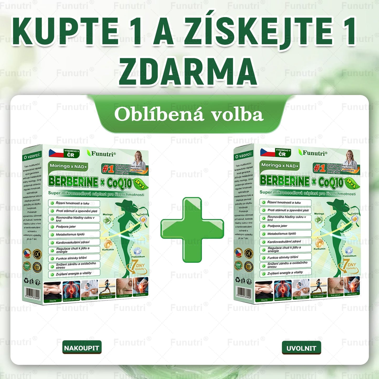 Oficiální obchod pro ČR • Funutri® 10 v 1 nano mikrojehličková náplast pro podporu metabolismu