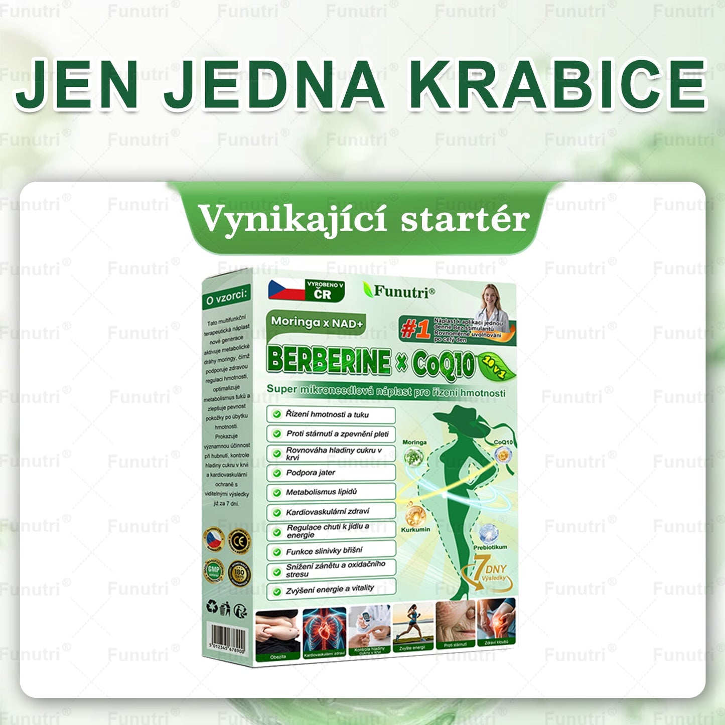 Oficiální obchod pro ČR • Funutri® 10 v 1 nano mikrojehličková náplast pro podporu metabolismu