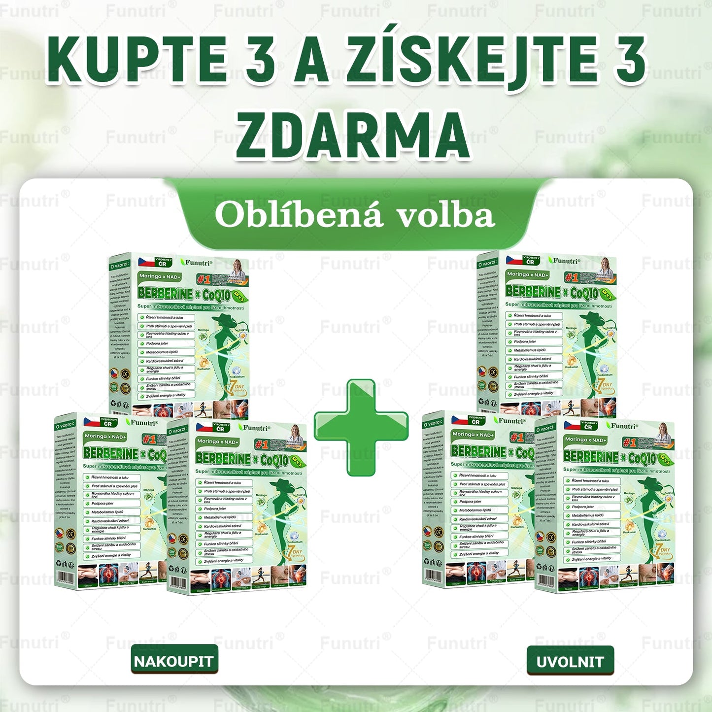 Oficiální obchod pro ČR • Funutri® 10 v 1 nano mikrojehličková náplast pro podporu metabolismu